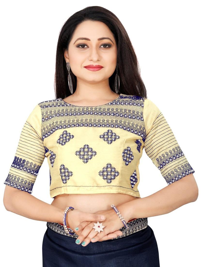 women's bordered blue colored saree with blouse - 19539857 - Standard Image - 2
