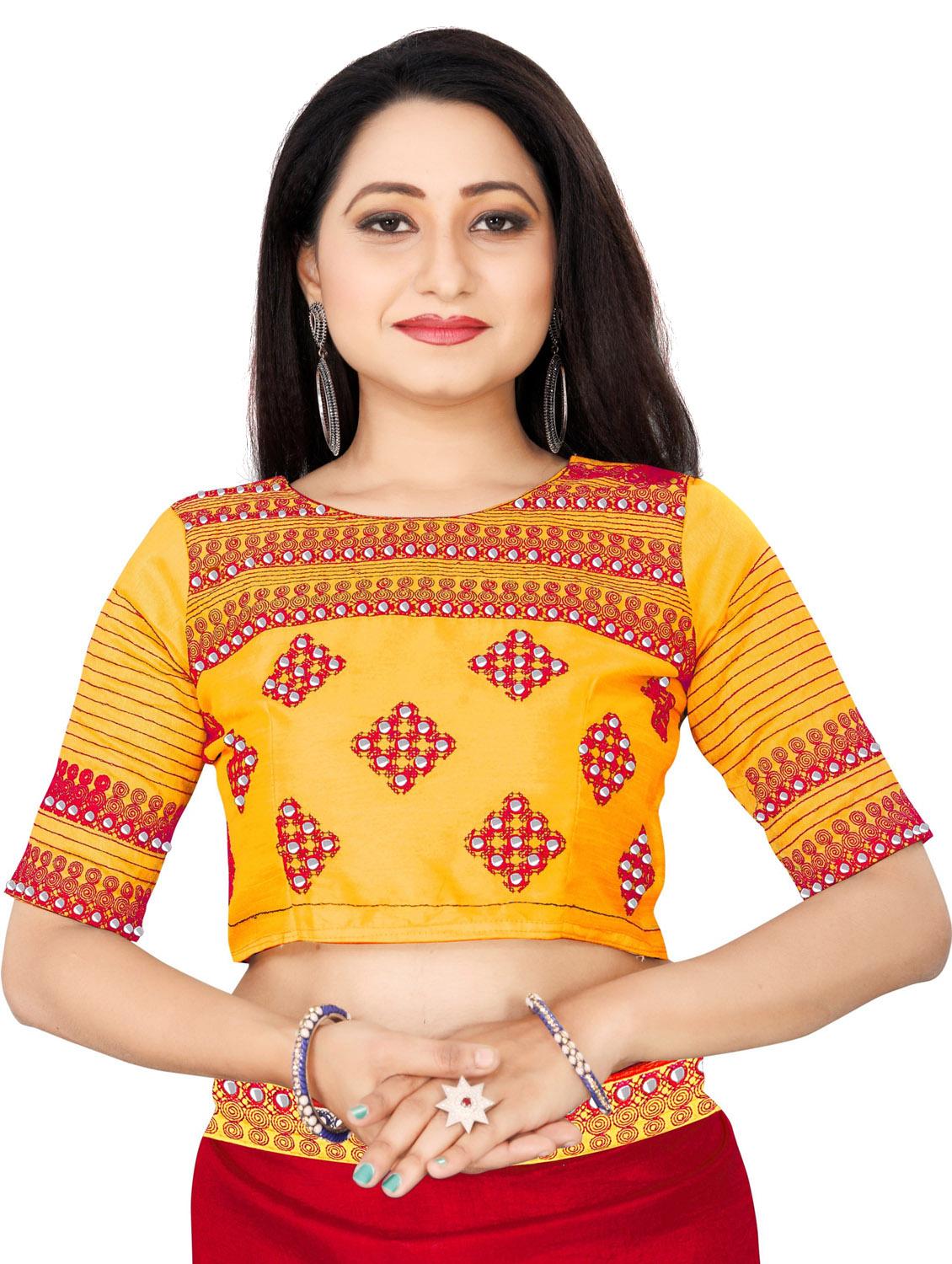 women's self design red colored saree with blouse - 19539874 - Standard Image - 2