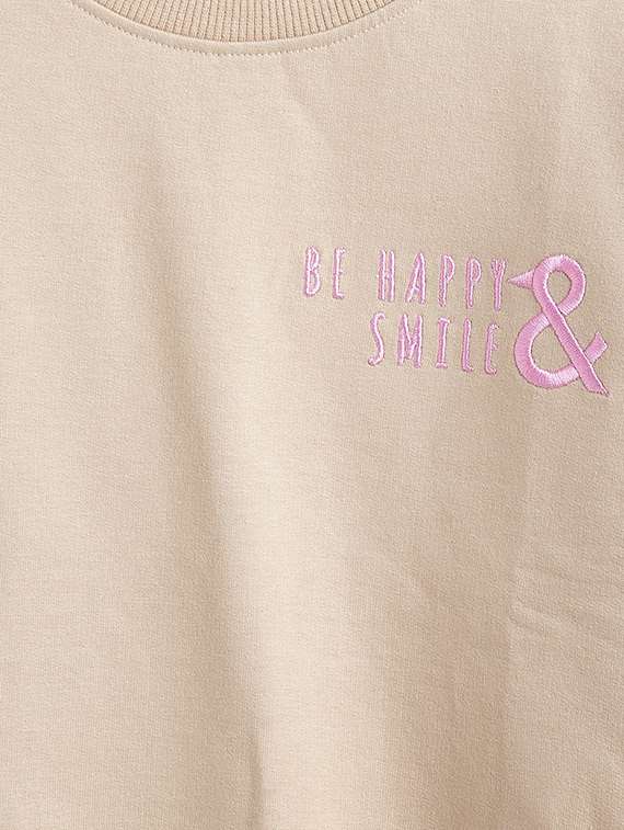 front print round neck sweatshirt - 19554970 -  Standard Image - 2