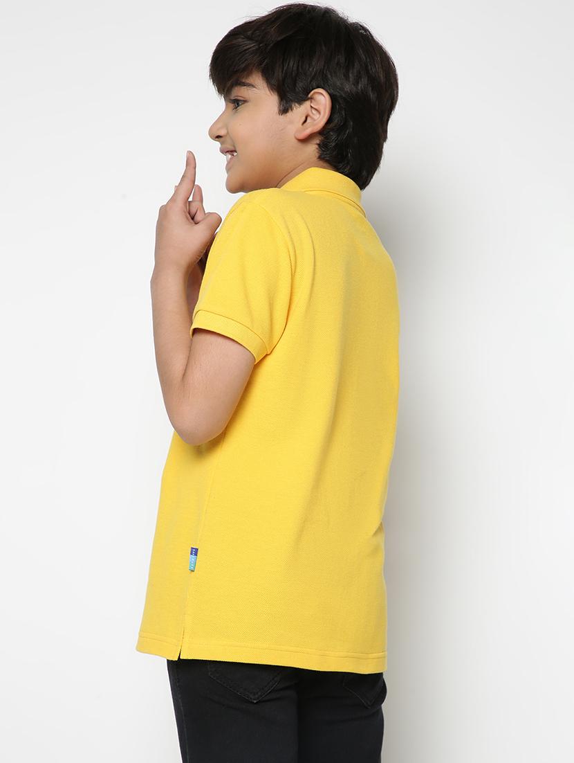 boys polo neck solid t-shirt - 19555008 - Standard Image - 2
