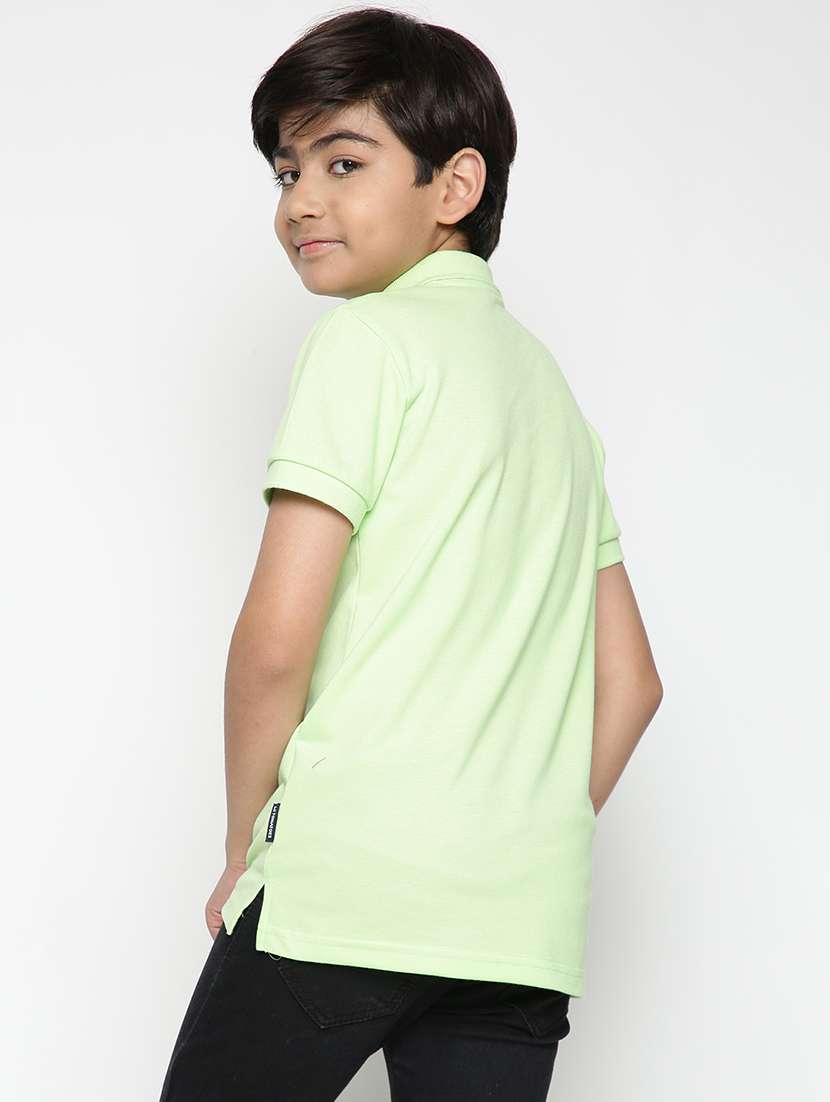 boys polo neck solid t-shirt  - 19555019 -  Standard Image - 2