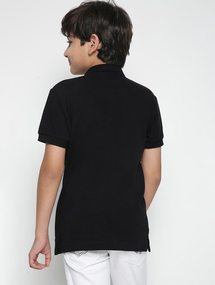boys polo neck solid t-shirt - 19555021 - Standard Image - 2