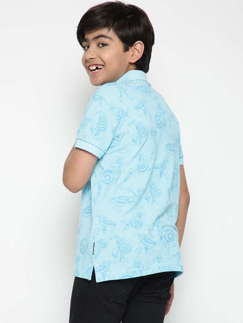 boys polo neck printed t-shirt  - 19555029 -  Standard Image - 2