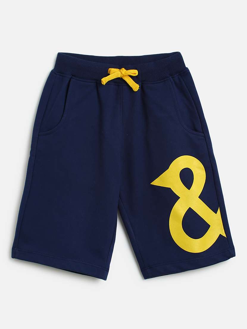 blue cotton blend three fourth