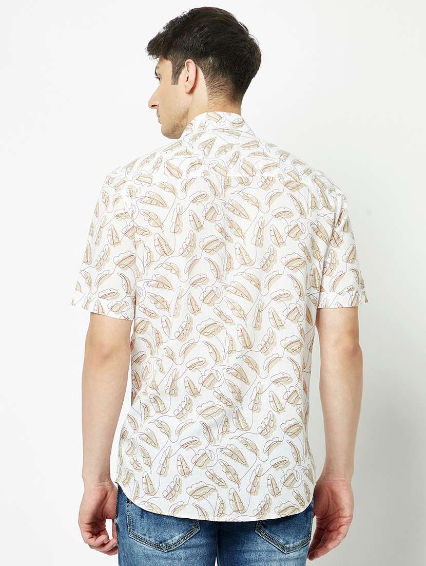 mens leaf print casual shirt - 19555121 -  Standard Image - 2