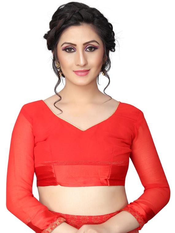 women printed saree with blouse - 19555292 - Standard Image - 2
