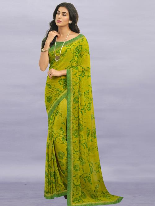 floral printed saree with blouse - 19555310 -  Standard Image - 0