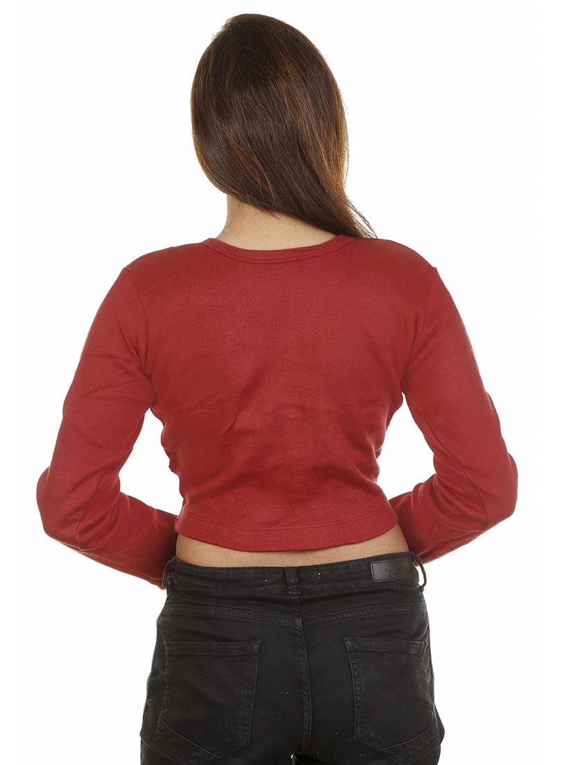 red cotton regular blouse - 19562797 - Standard Image - 2