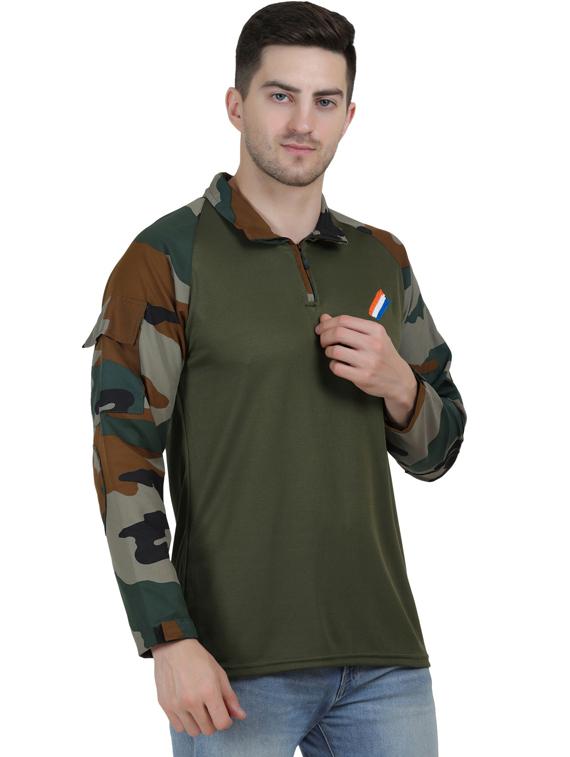 polo neck camouflage t-shirt - 19565787 - Standard Image - 2