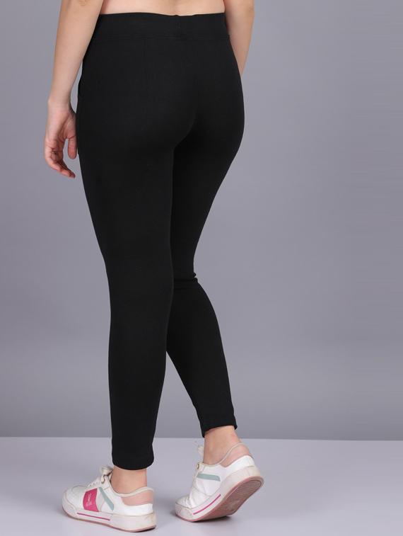 black solid mid rise ankle length jegging - 19565857 - Standard Image - 2