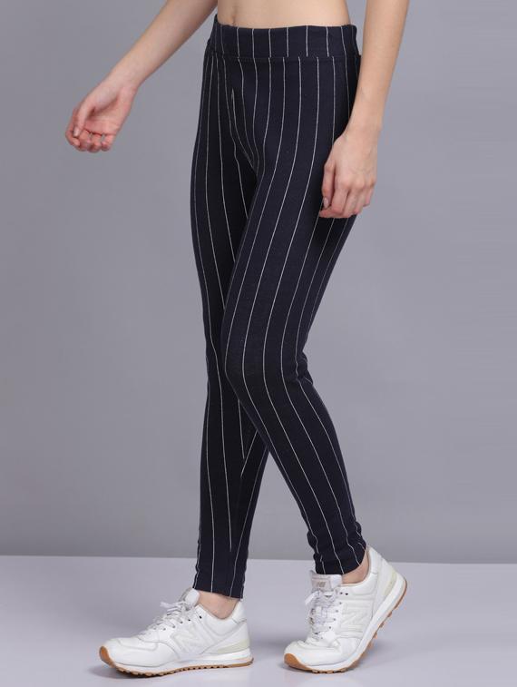 dark blue cotton blend jeggings - 19565868 - Standard Image - 2