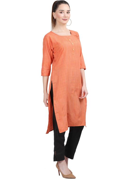 round neck kurta pant set - 19566004 - Standard Image - 2