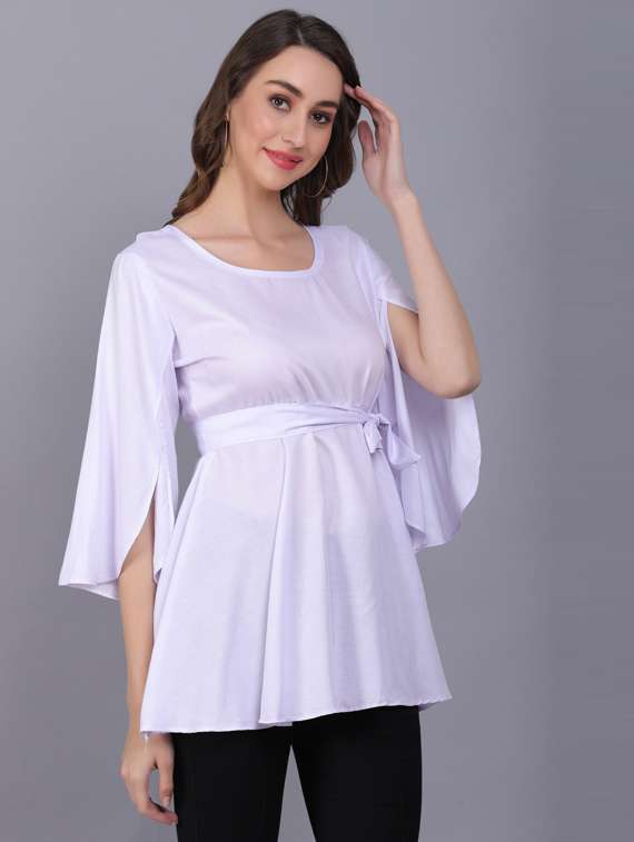 women's a line round neck top - 19566049 -  Standard Image - 2