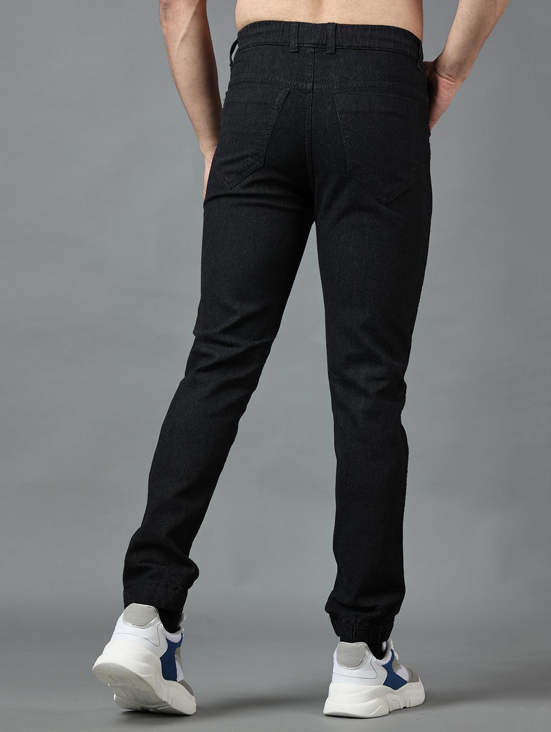 black cotton blend joggers - 19566729 - Standard Image - 2