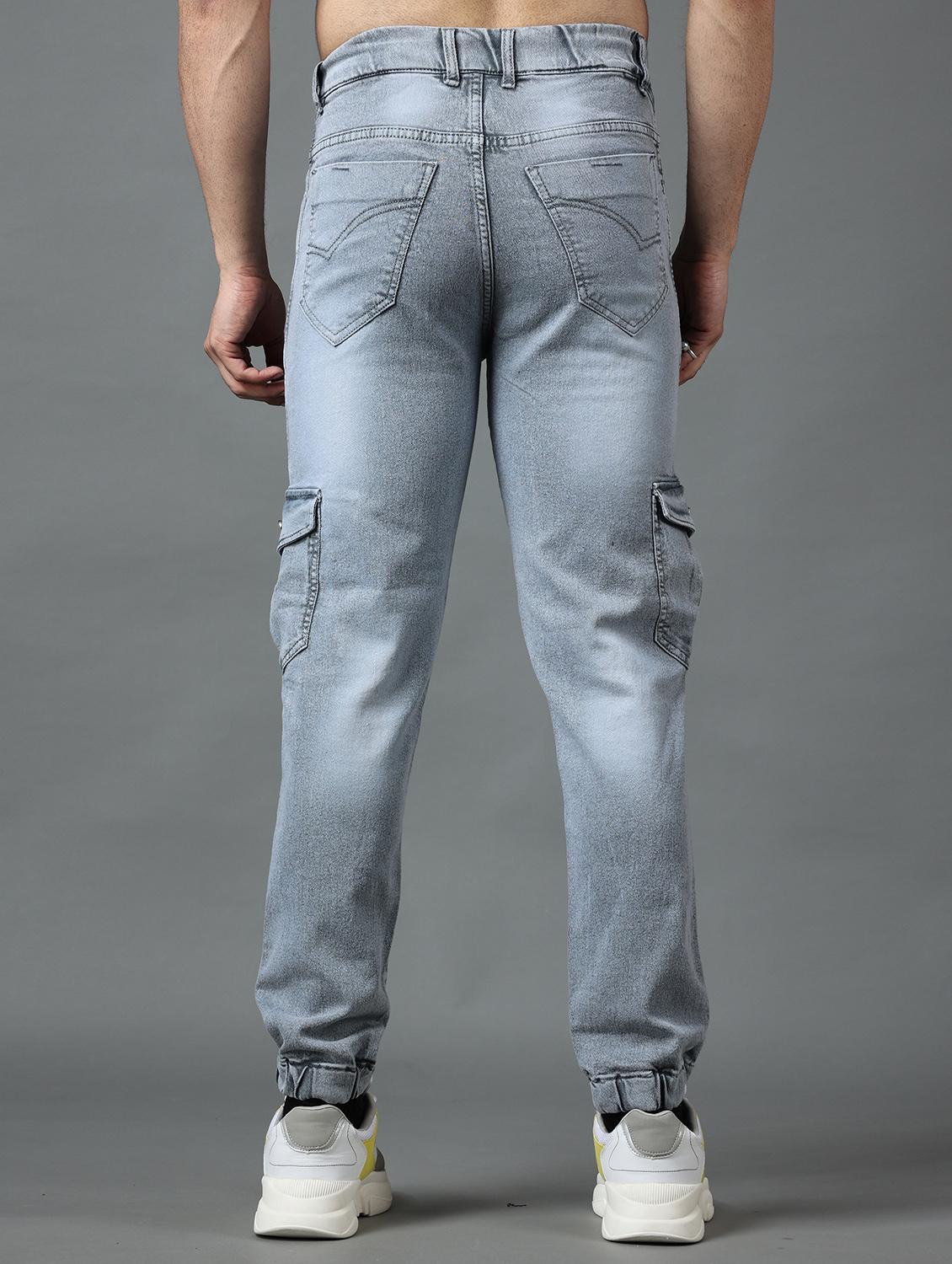 grey cotton blend joggers - 19566732 - Standard Image - 2
