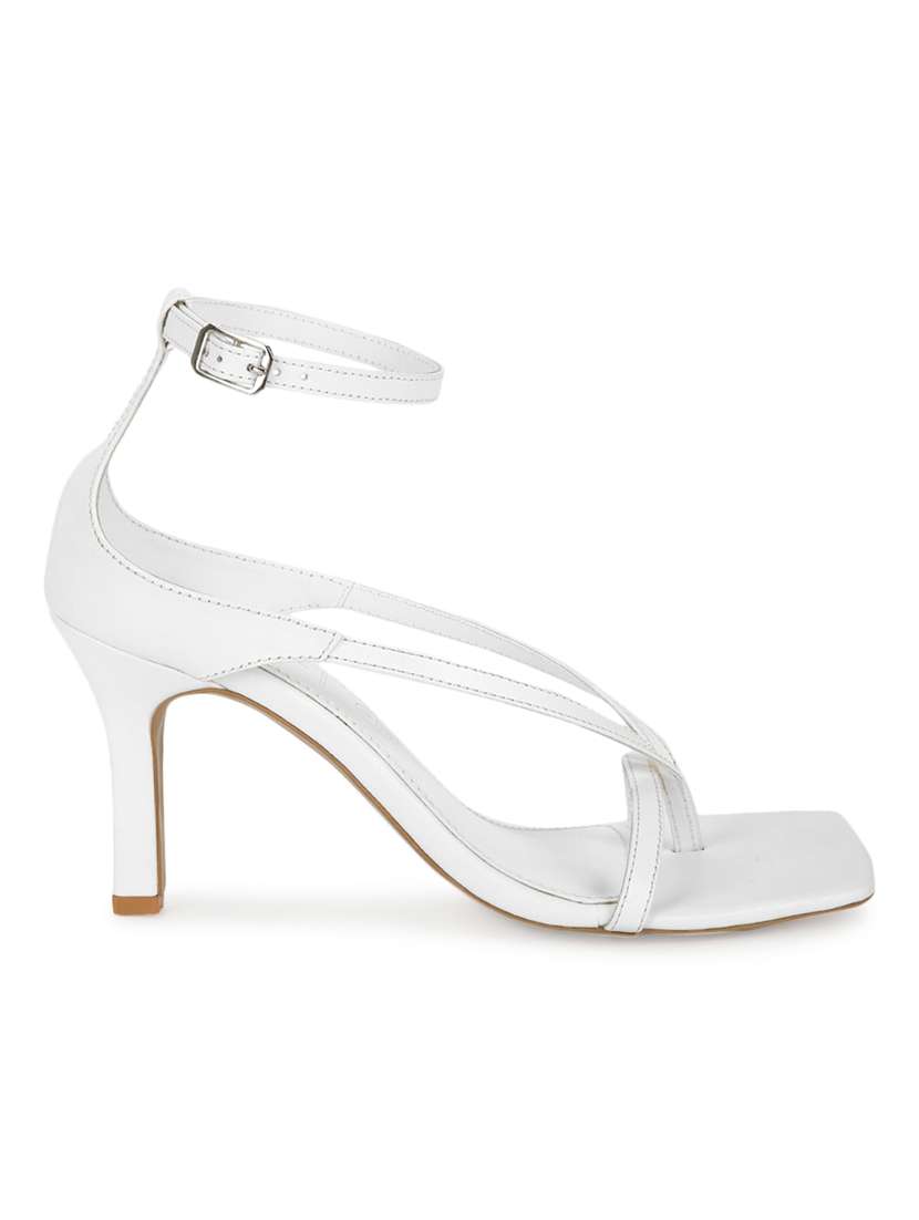 white ankle strap heels - 19566759 -  Standard Image - 2