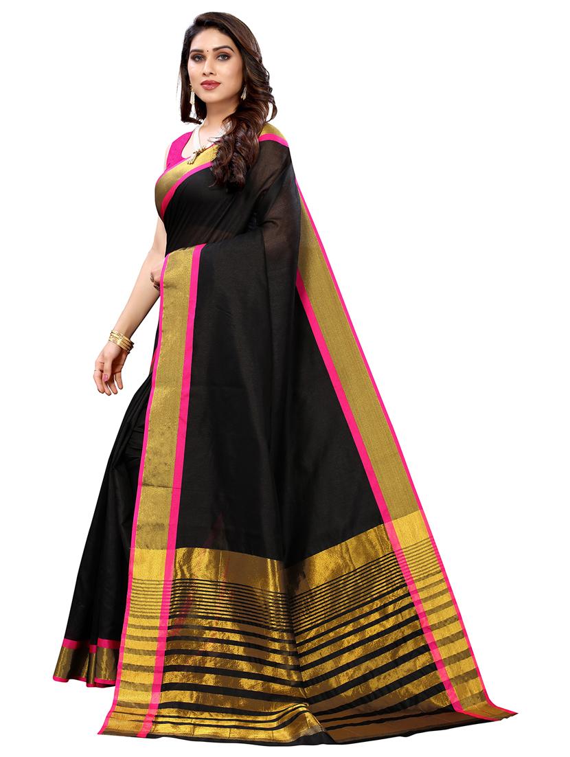 self design plain saree - 19567284 - Standard Image - 2
