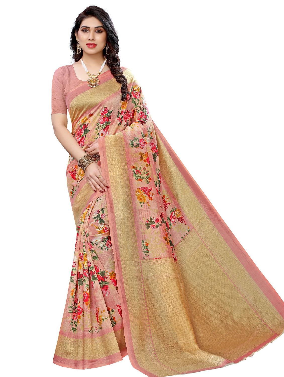 pack of 3 combo saree with blouse - 19567366 - Standard Image - 2