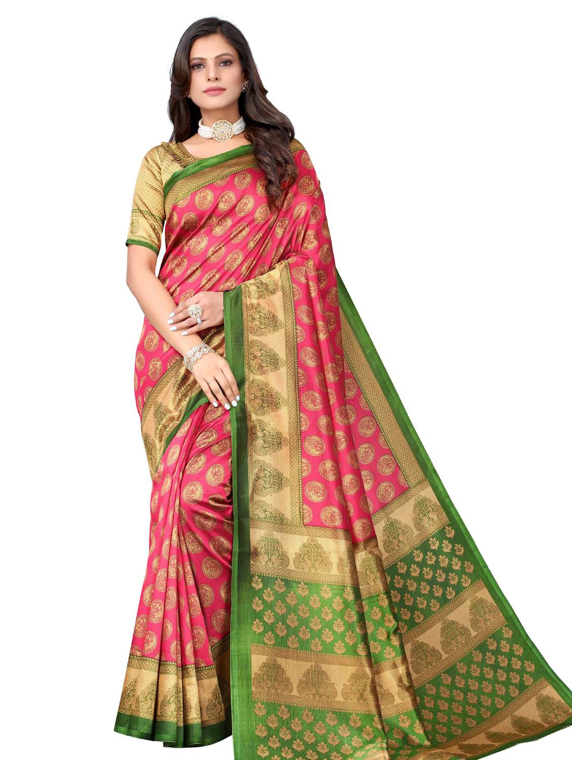 pack of 3 combo saree with blouse - 19567379 -  Standard Image - 2
