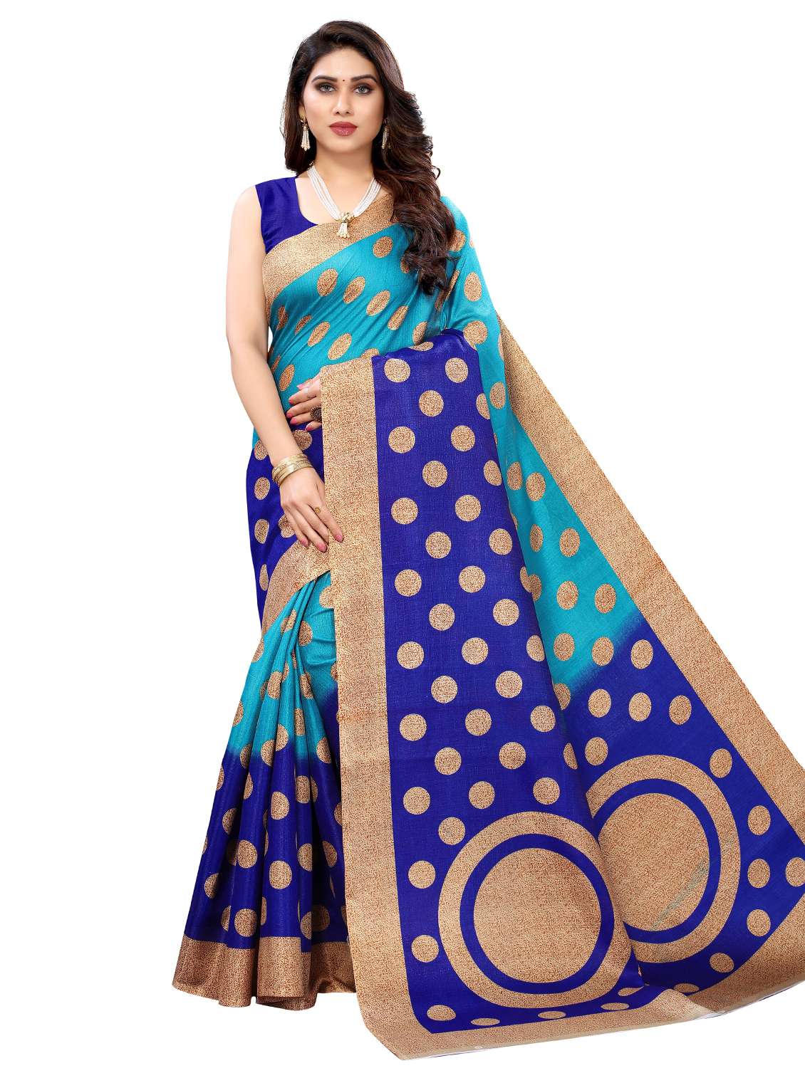 pack of 3 combo saree with blouse - 19567499 -  Standard Image - 2