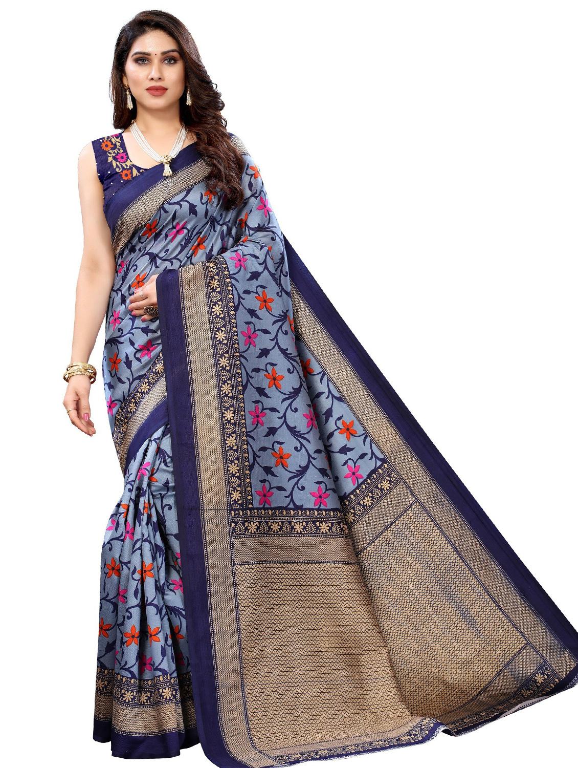 pack of 3 combo saree with blouse - 19567511 - Standard Image - 2