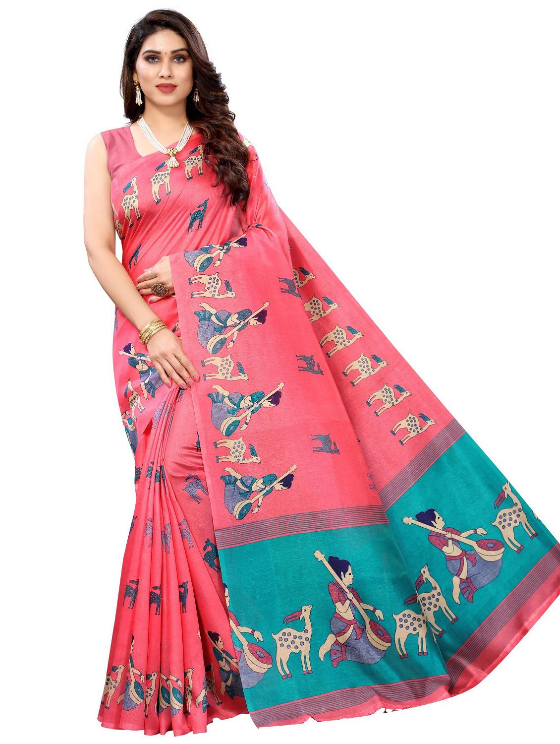 pack of 3 combo saree with blouse - 19567632 - Standard Image - 2