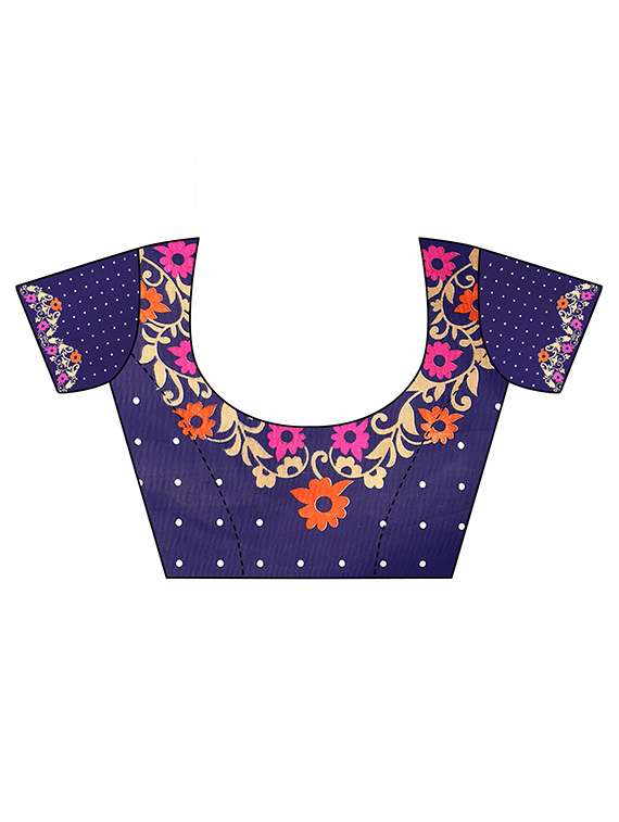 florals prints bhagalpuri saree with blouse - 19567694 -  Standard Image - 2