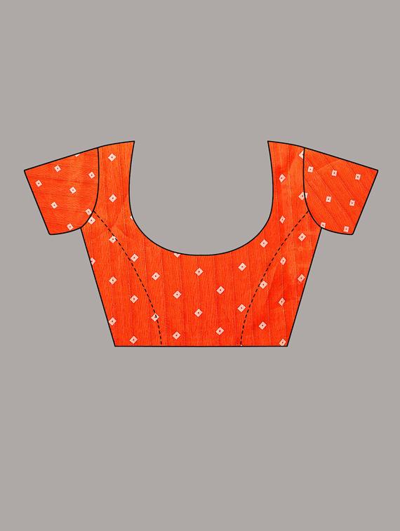 checkered printed saree with blouse - 19567799 - Standard Image - 2