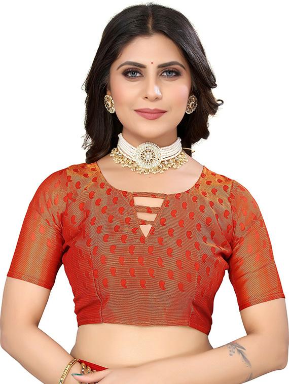 self design saree with blouse - 19568342 - Standard Image - 2