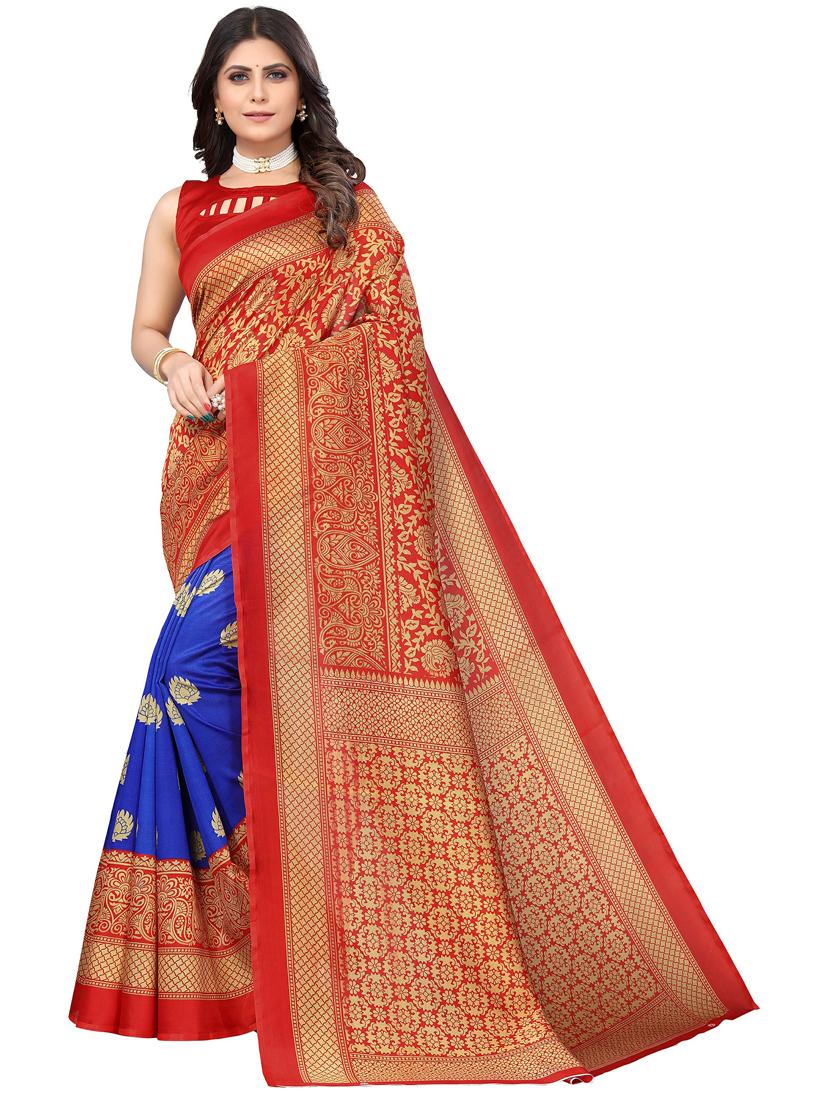 printed silk saree combo with blouse - 19568499 - Standard Image - 2