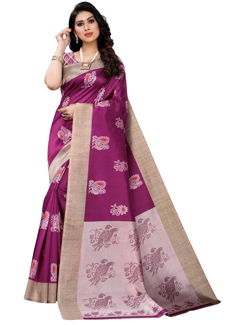 printed art silk saree combo - 19568502 - Standard Image - 2