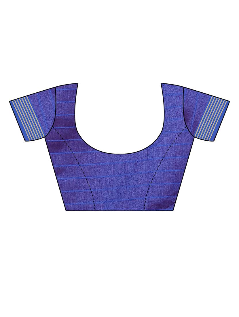 check printed woven saree with blouse - 19569271 - Standard Image - 2