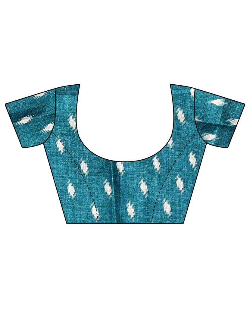 ikkat printed saree with blouse - 19569408 -  Standard Image - 2