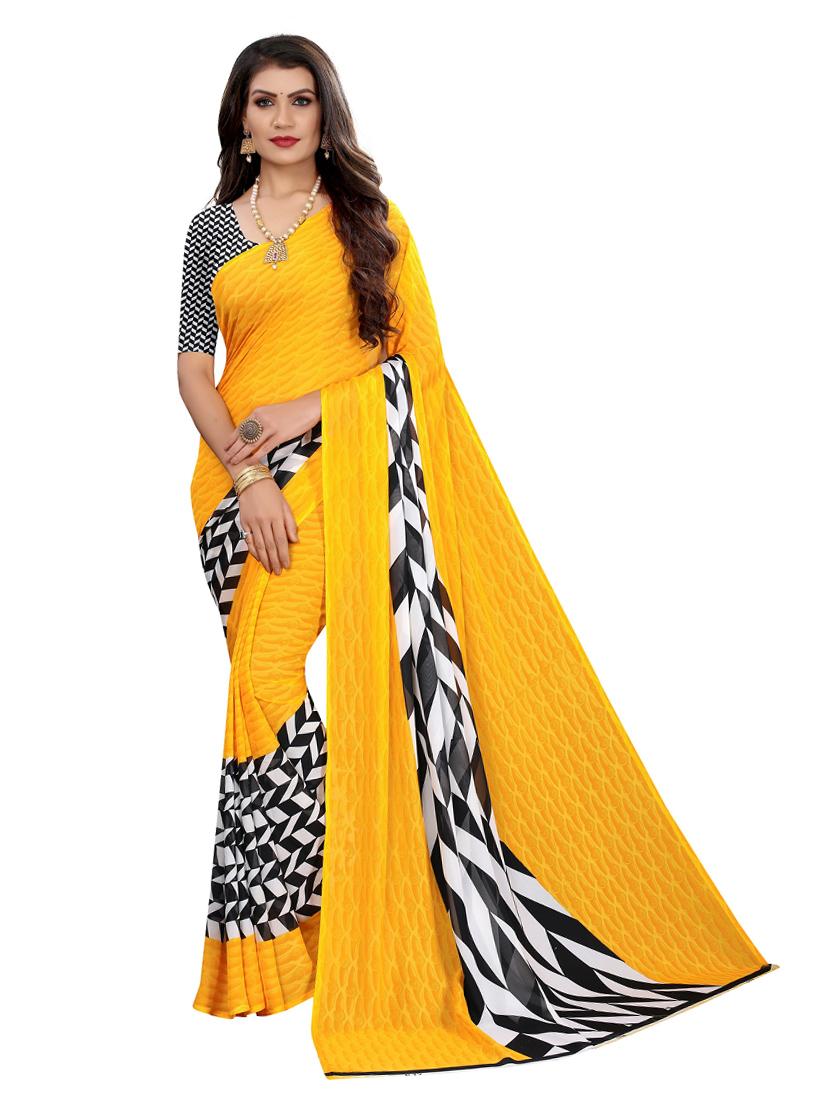 pack of 2 printed combo saree with blouse - 19570863 - Standard Image - 2