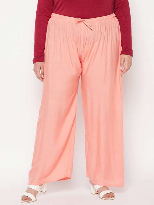 mid rise solid straight palazzo - 19578014 -  Standard Image - 0