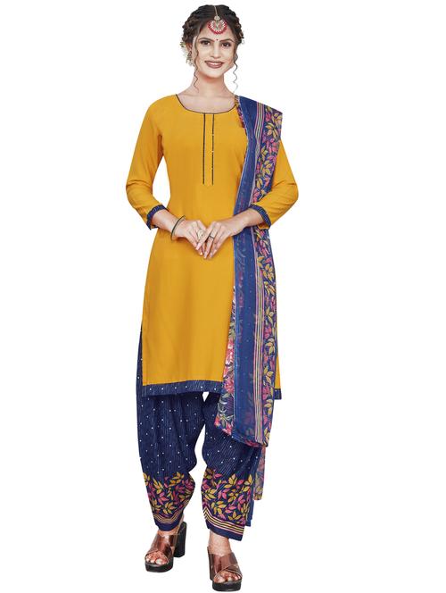 printed unstitched suit set - 19578074 - Standard Image - 0