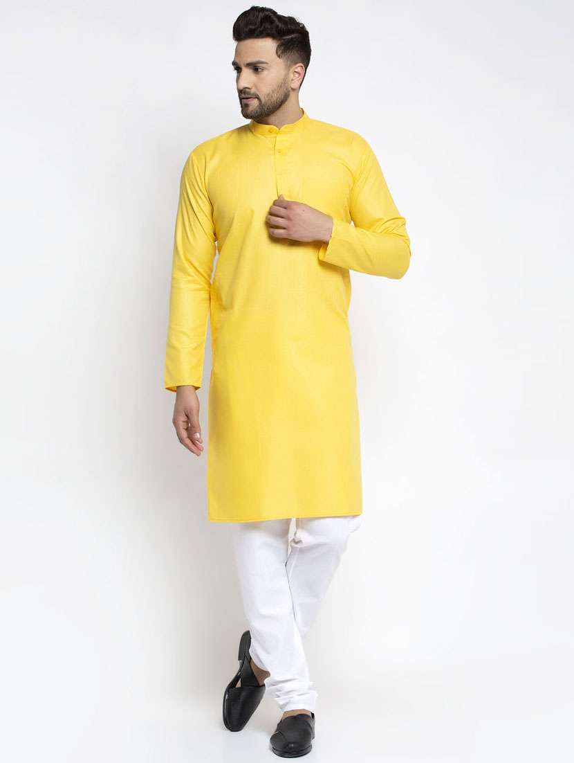 lemon kurta pyjama ethnic wear set