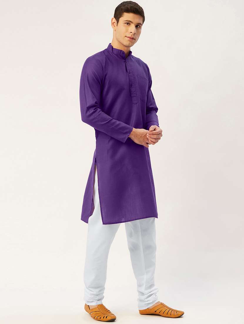 purple kurta pyjama ethnic wear set - 19578144 -  Standard Image - 2