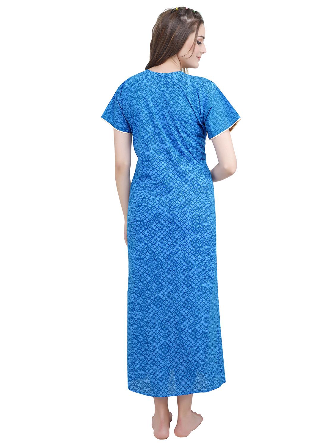 embroidered neck sleepshirts & nighty - 19578473 - Standard Image - 2