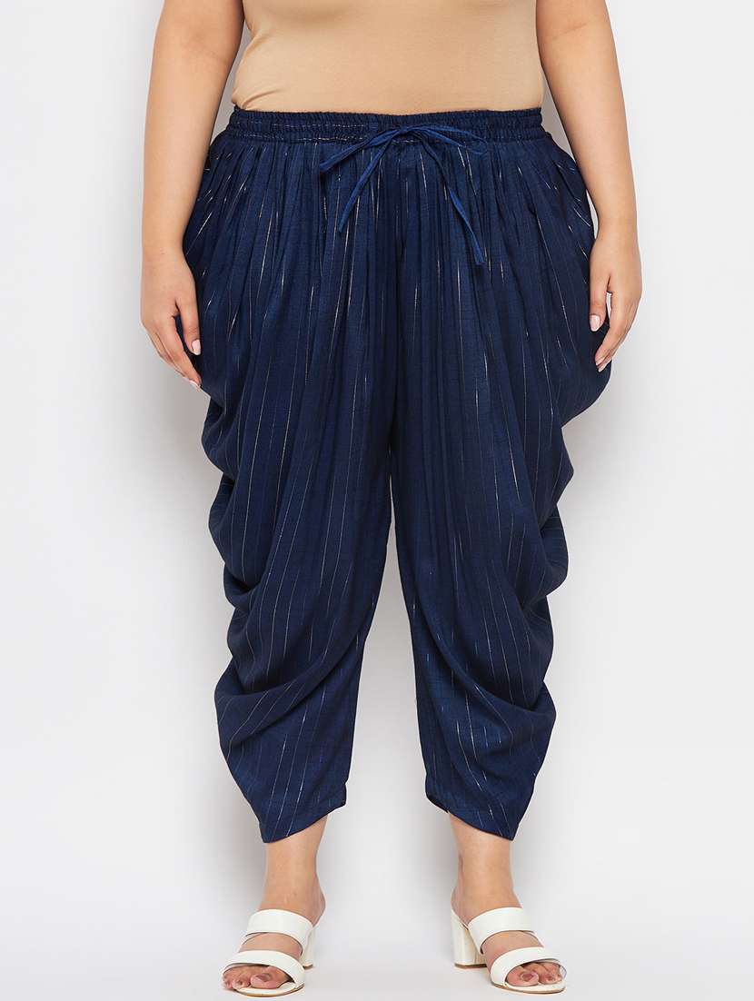 blue rayon striped dhoti salwar - 19578510 -  Zoom Image - 0