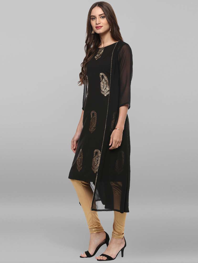 women's kurta with jacket kurta - 19578699 -  Standard Image - 2