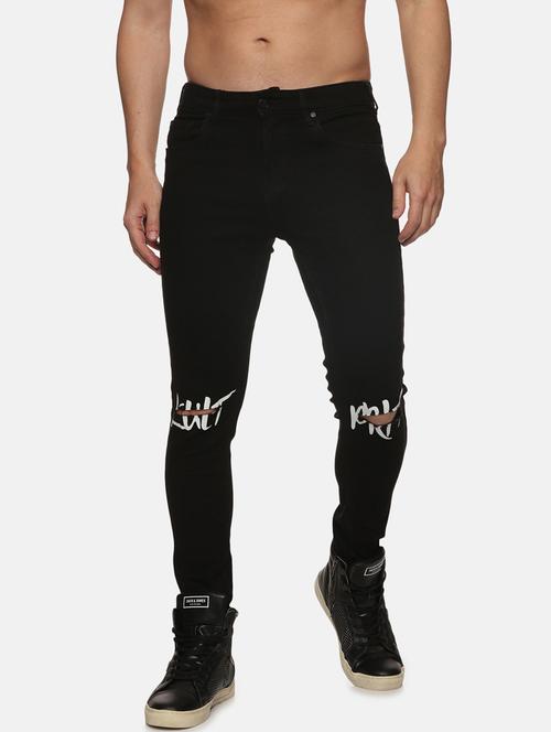mens slim fit slash knee jeans - 19579356 - Standard Image - 0