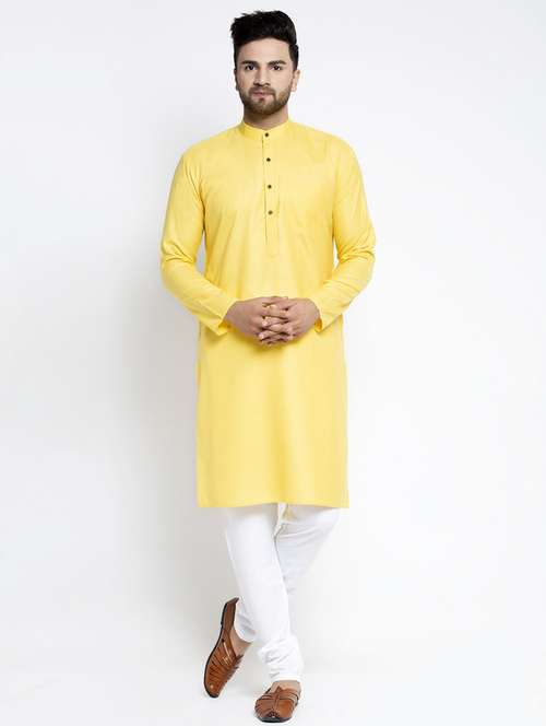 lemon kurta pyjama ethnic wear set - 19579391 - Standard Image - 0