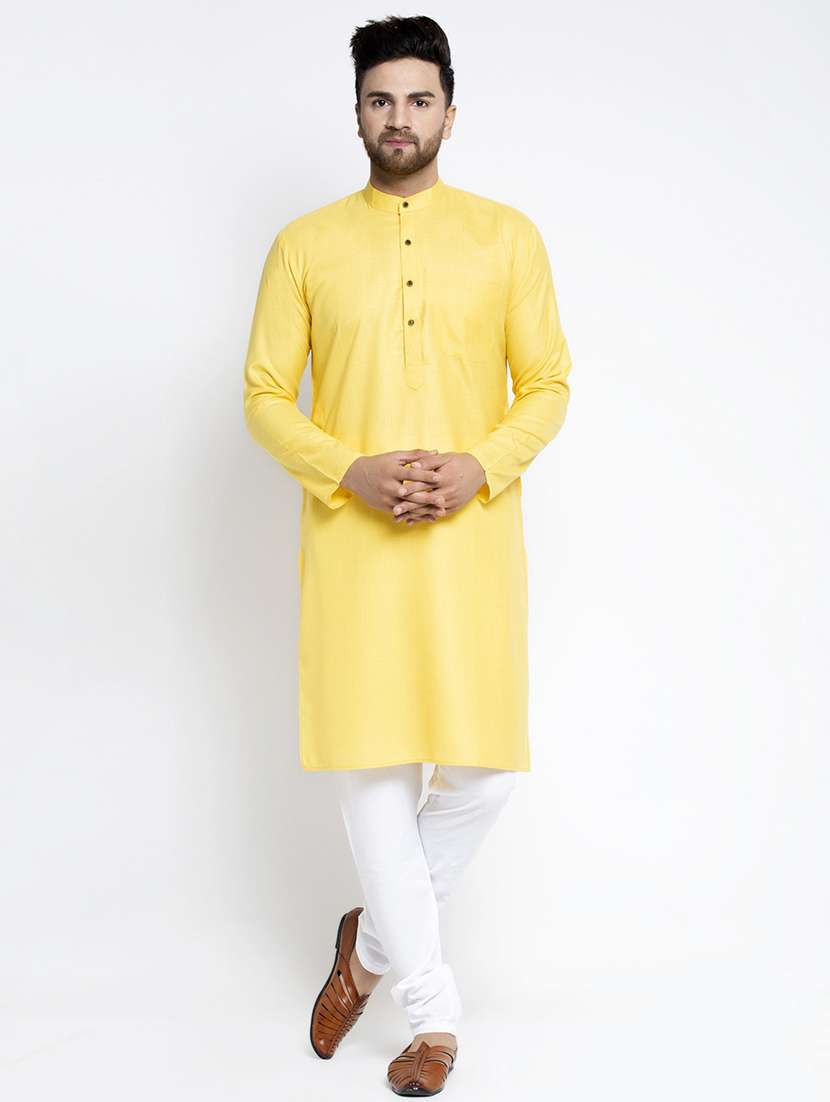 lemon kurta pyjama ethnic wear set - 19579391 - Zoom Image - 0