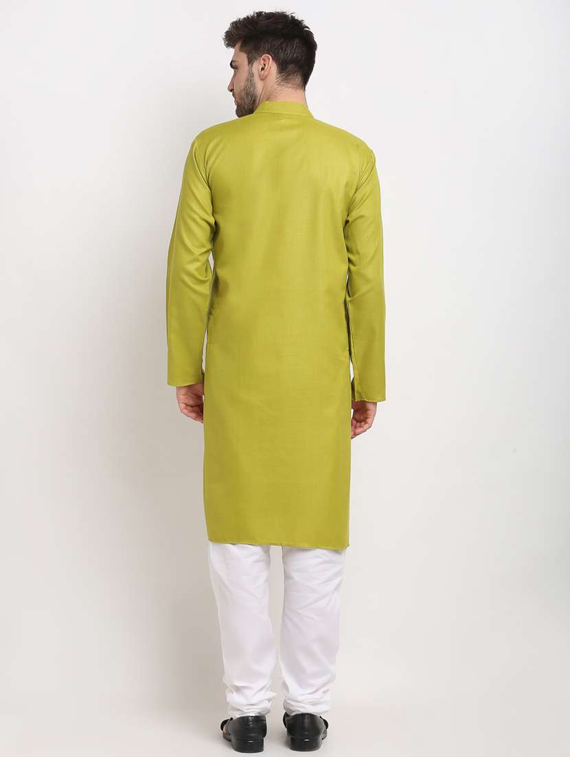 olive kurta pyjama ethnic wear set - 19579397 -  Standard Image - 2