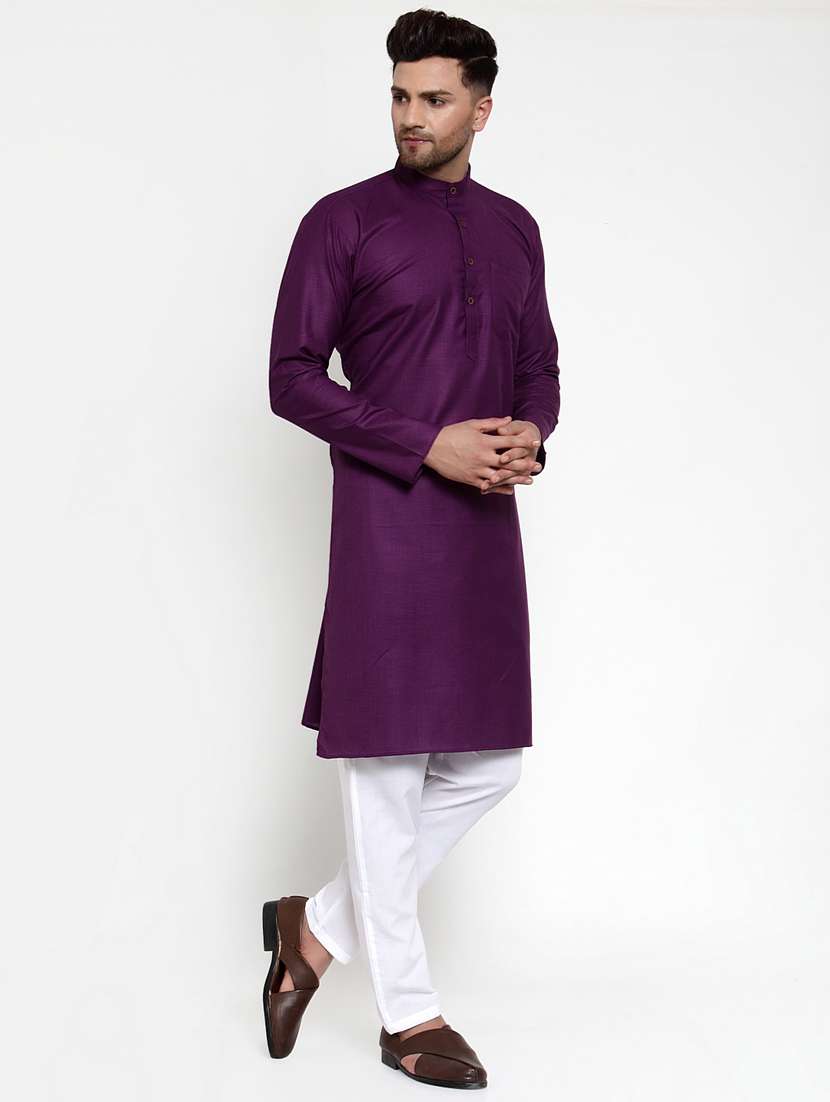 purple kurta pyjama ethnic wear set - 19579403 -  Standard Image - 2