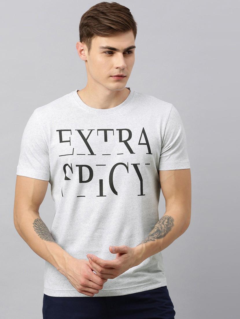 round neck printed regular t-shirt - 19580390 - Zoom Image - 0
