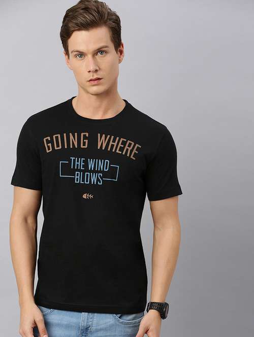 round neck printed regular t-shirt - 19580410 -  Standard Image - 0