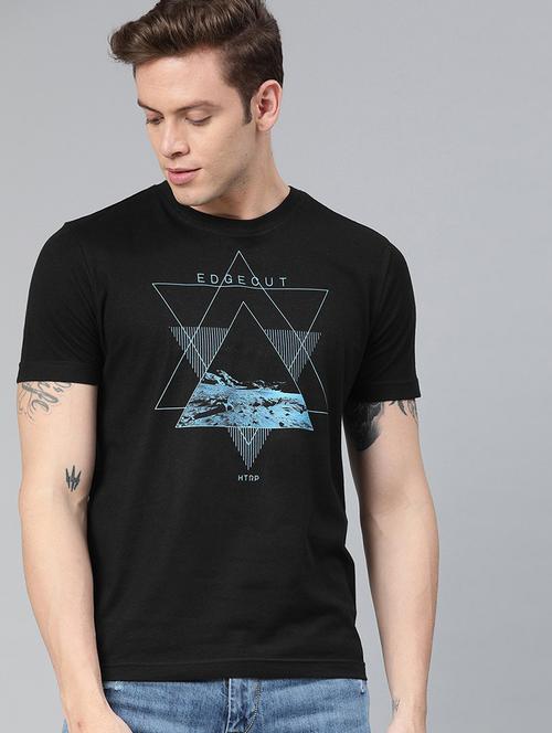 round neck printed regular t-shirt - 19580412 - Standard Image - 0