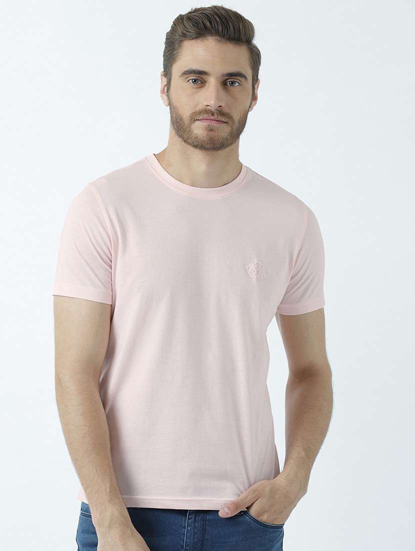 round neck solid regular t-shirt